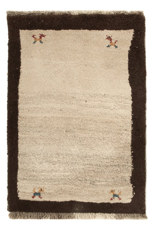 Gabbeh-matta - persisk - 85 x 57 cm - beige