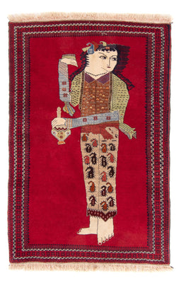 Baluch-matta - 135 x 86 cm - röd