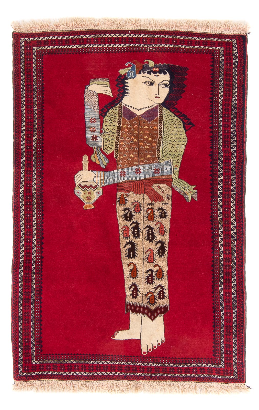 Baluch-matta - 135 x 86 cm - röd