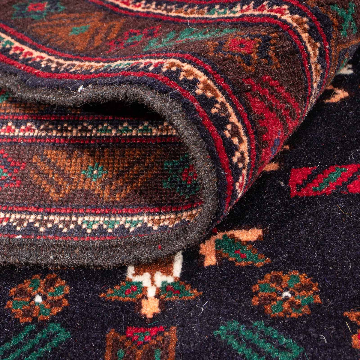 Baluch-matta - 195 x 117 cm - mörkblå