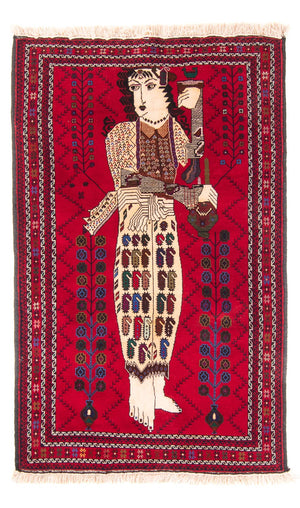 Baluch-matta - 157 x 102 cm - röd
