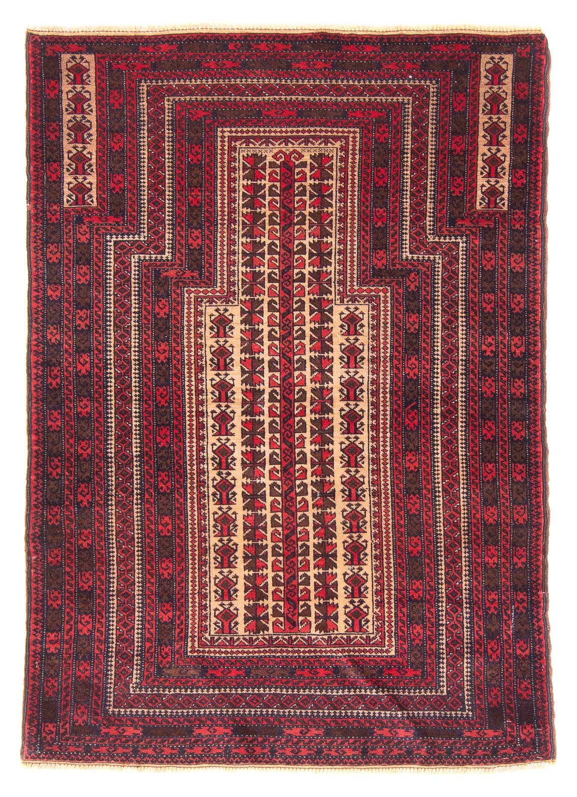 Baluch-matta - Bön matta - 132 x 95 cm - beige