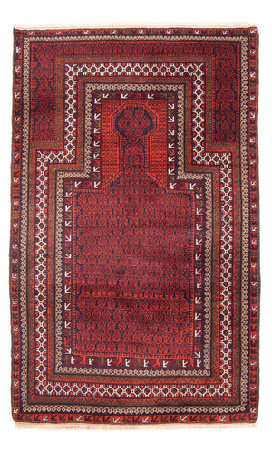 Baluch-matta - Bön matta - 150 x 96 cm - röd