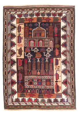 Baluch-matta - Bön matta - 120 x 85 cm - mörkblå