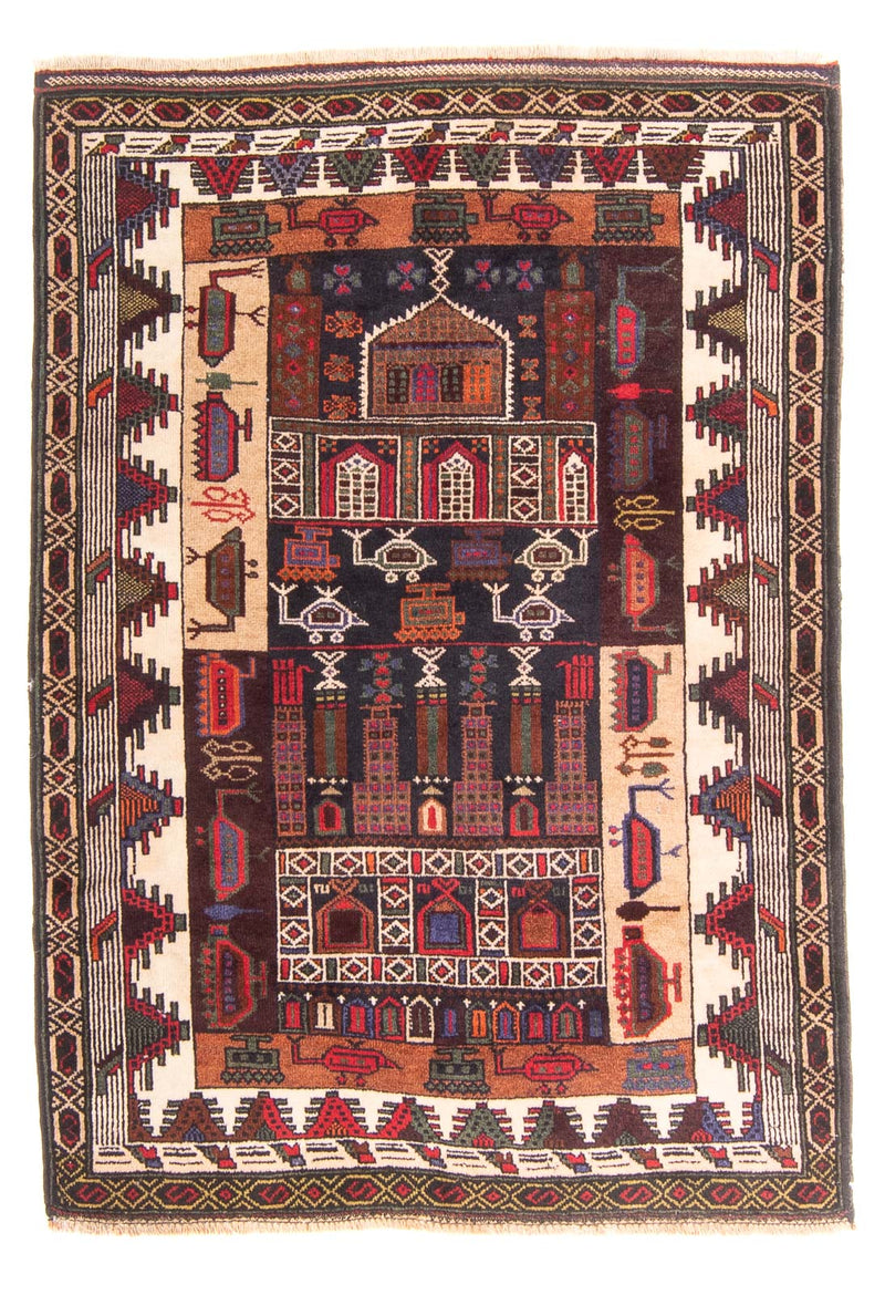 Baluch-matta - Bön matta - 120 x 85 cm - mörkblå