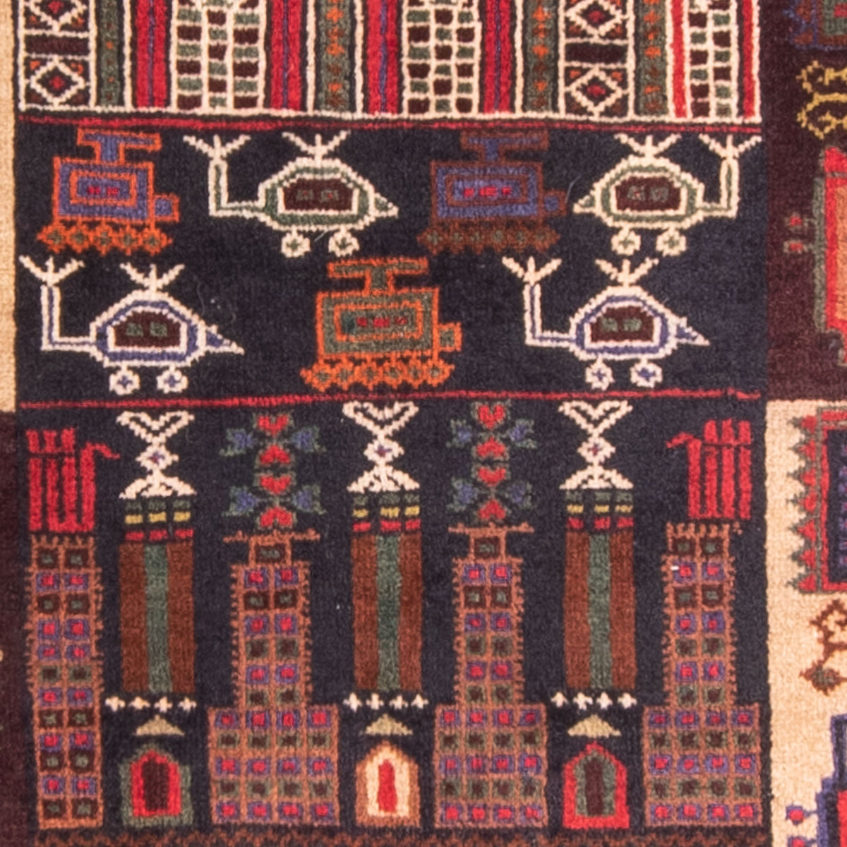 Baluch-matta - Bön matta - 120 x 85 cm - mörkblå