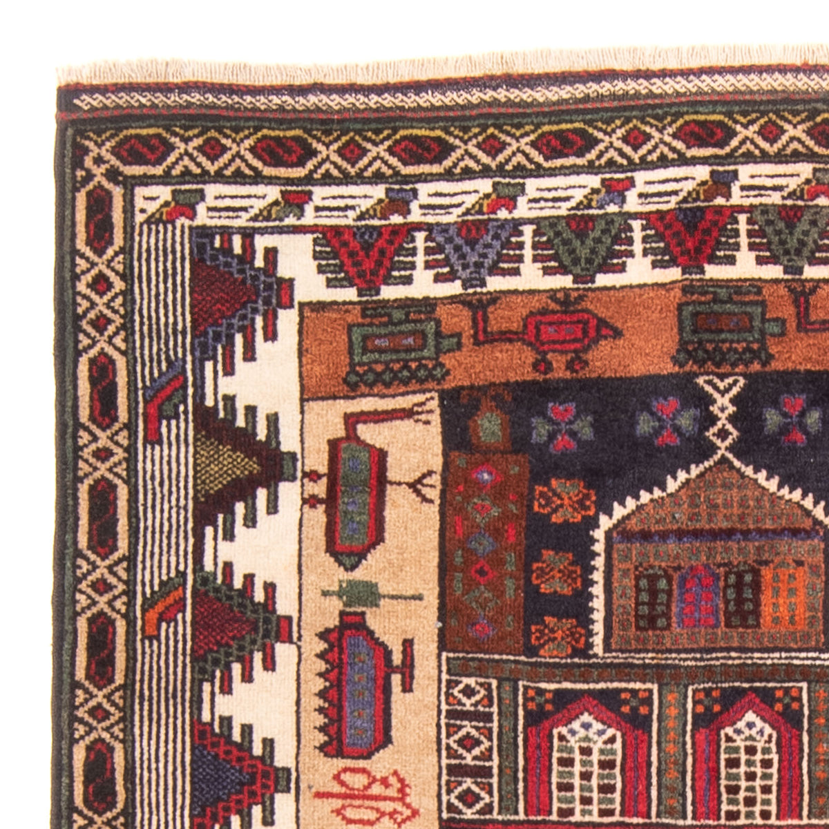 Baluch-matta - Bön matta - 120 x 85 cm - mörkblå