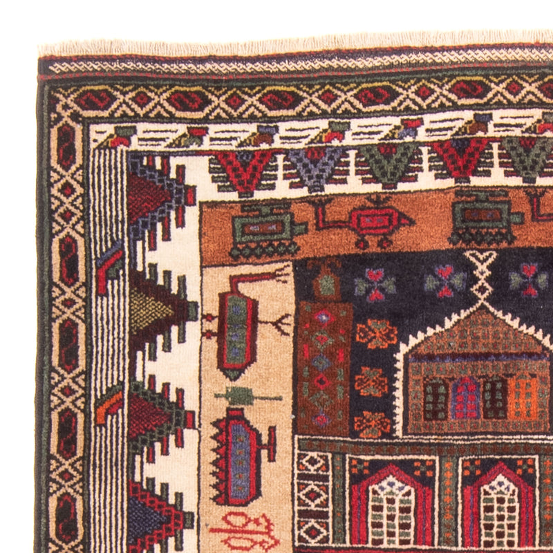 Baluch-matta - Bön matta - 120 x 85 cm - mörkblå