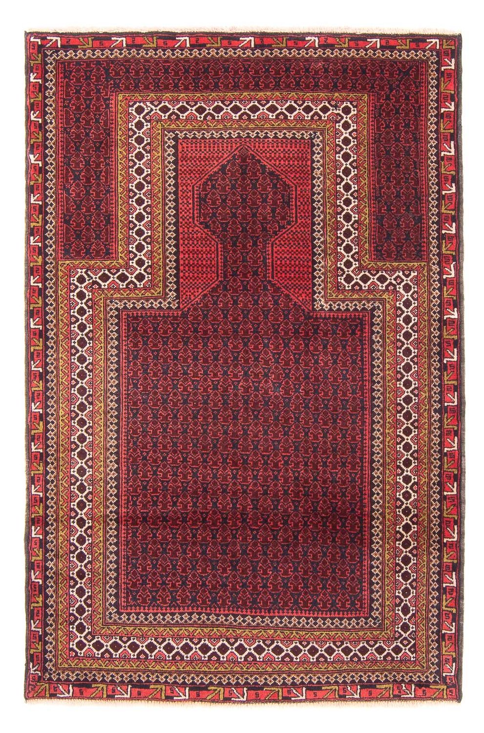 Baluch-matta - Bön matta - 140 x 91 cm - mörkblå
