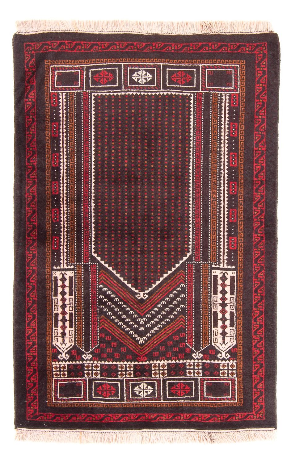 Baluch-matta - Bön matta - 130 x 86 cm - mörkblå