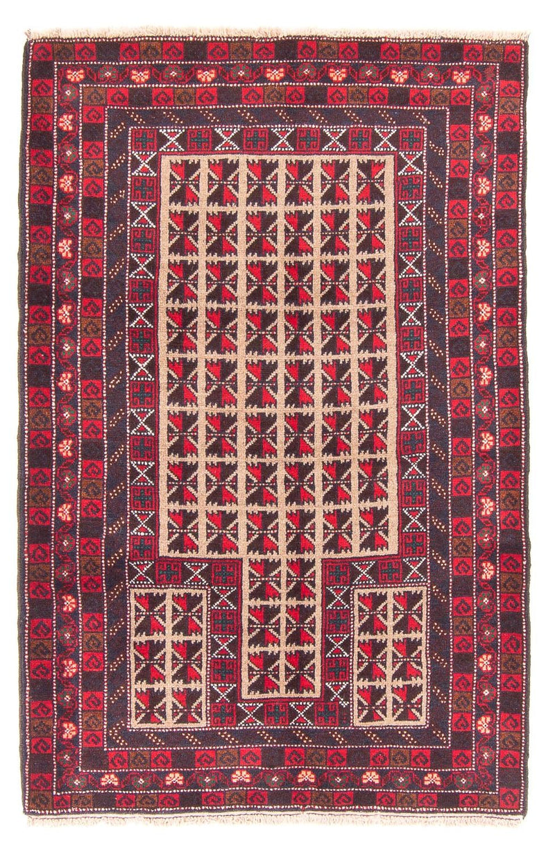 Baluch-matta - Bön matta - 140 x 93 cm - beige