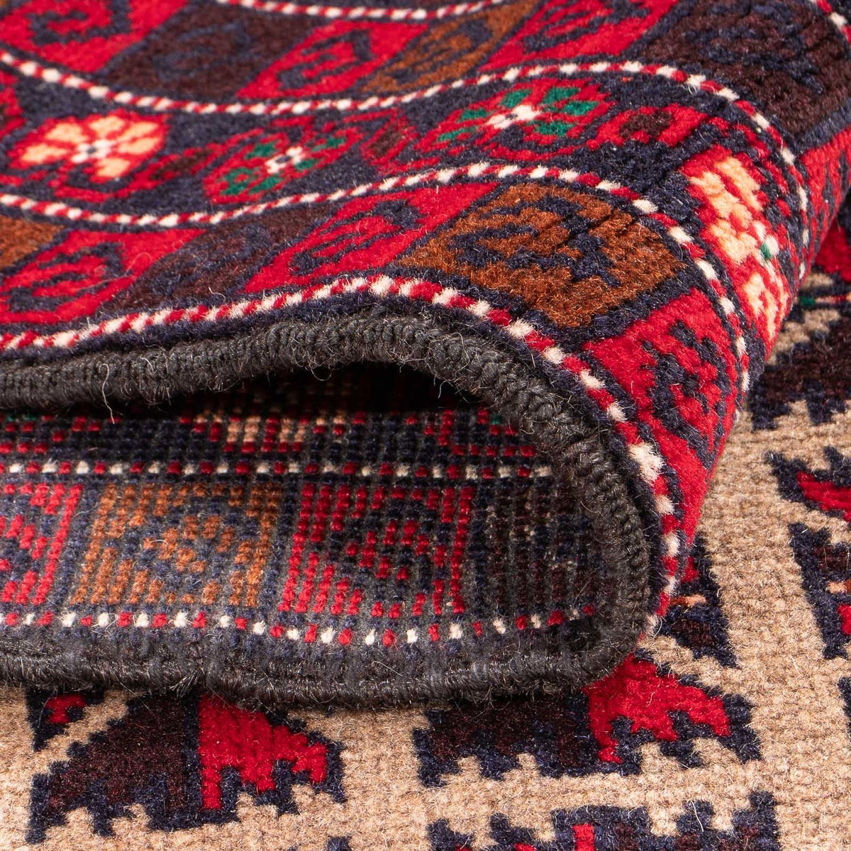 Baluch-matta - Bön matta - 140 x 93 cm - beige