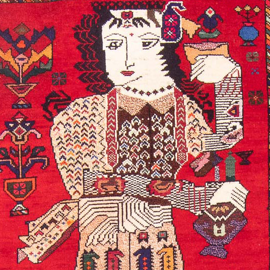 Baluch-matta - 145 x 92 cm - röd