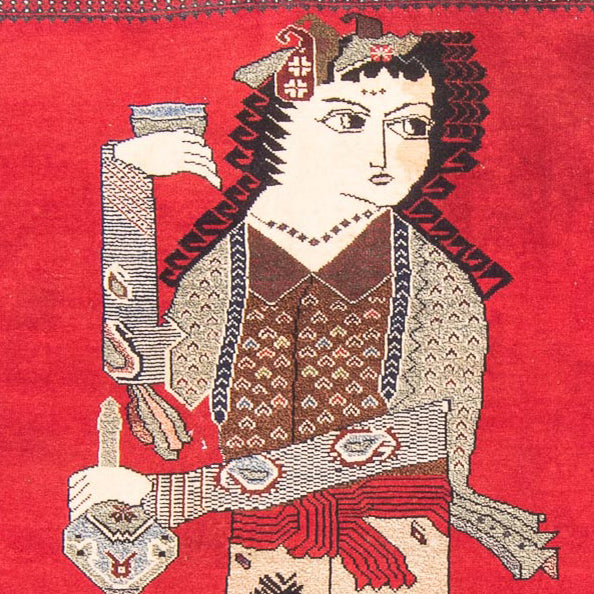 Baluch-matta - 138 x 89 cm - röd