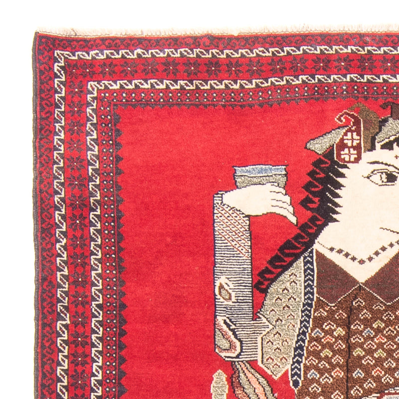 Baluch-matta - 138 x 89 cm - röd