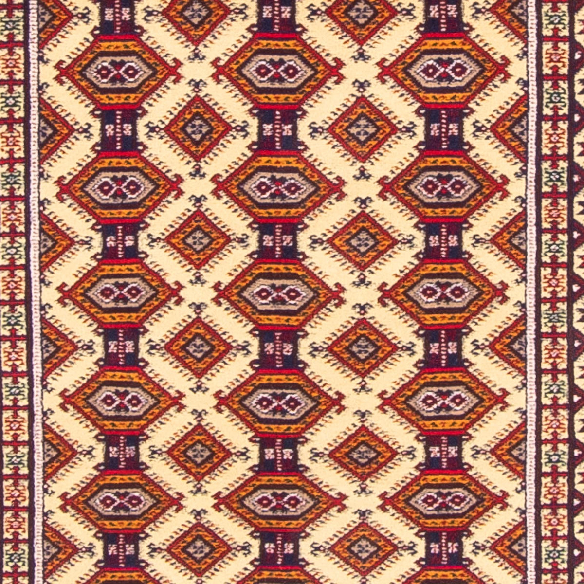Runner Afghansk matta - 390 x 90 cm - beige