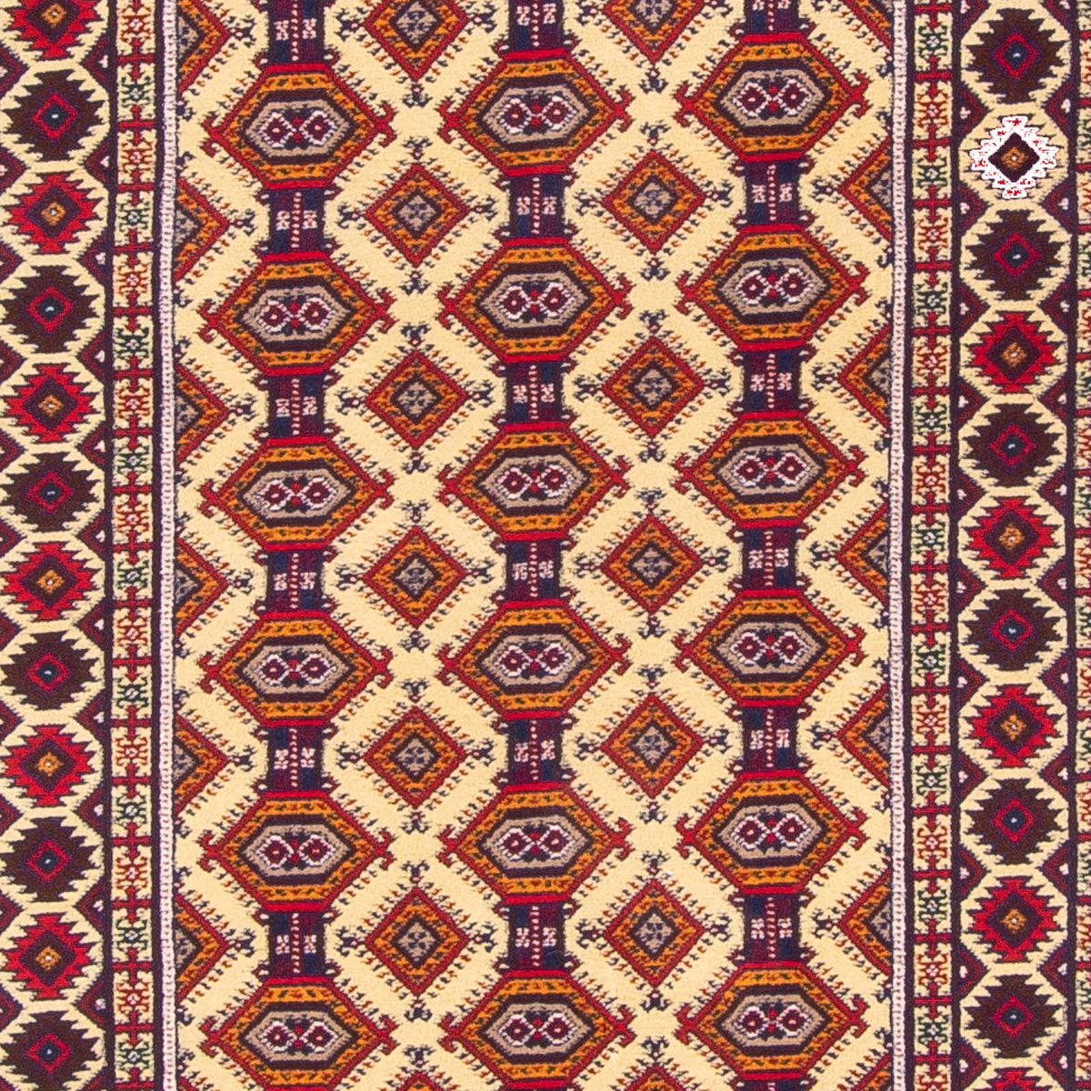 Runner Afghansk matta - 390 x 90 cm - beige