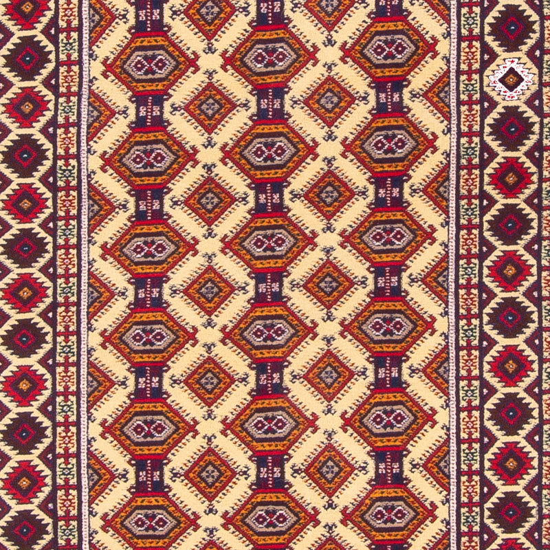 Runner Afghansk matta - 390 x 90 cm - beige