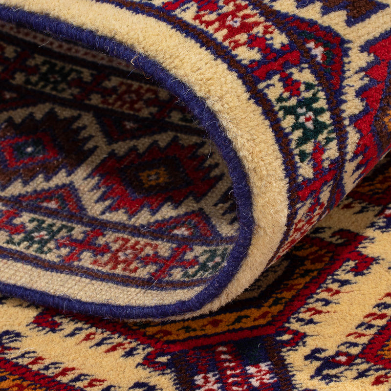 Runner Afghansk matta - 390 x 90 cm - beige