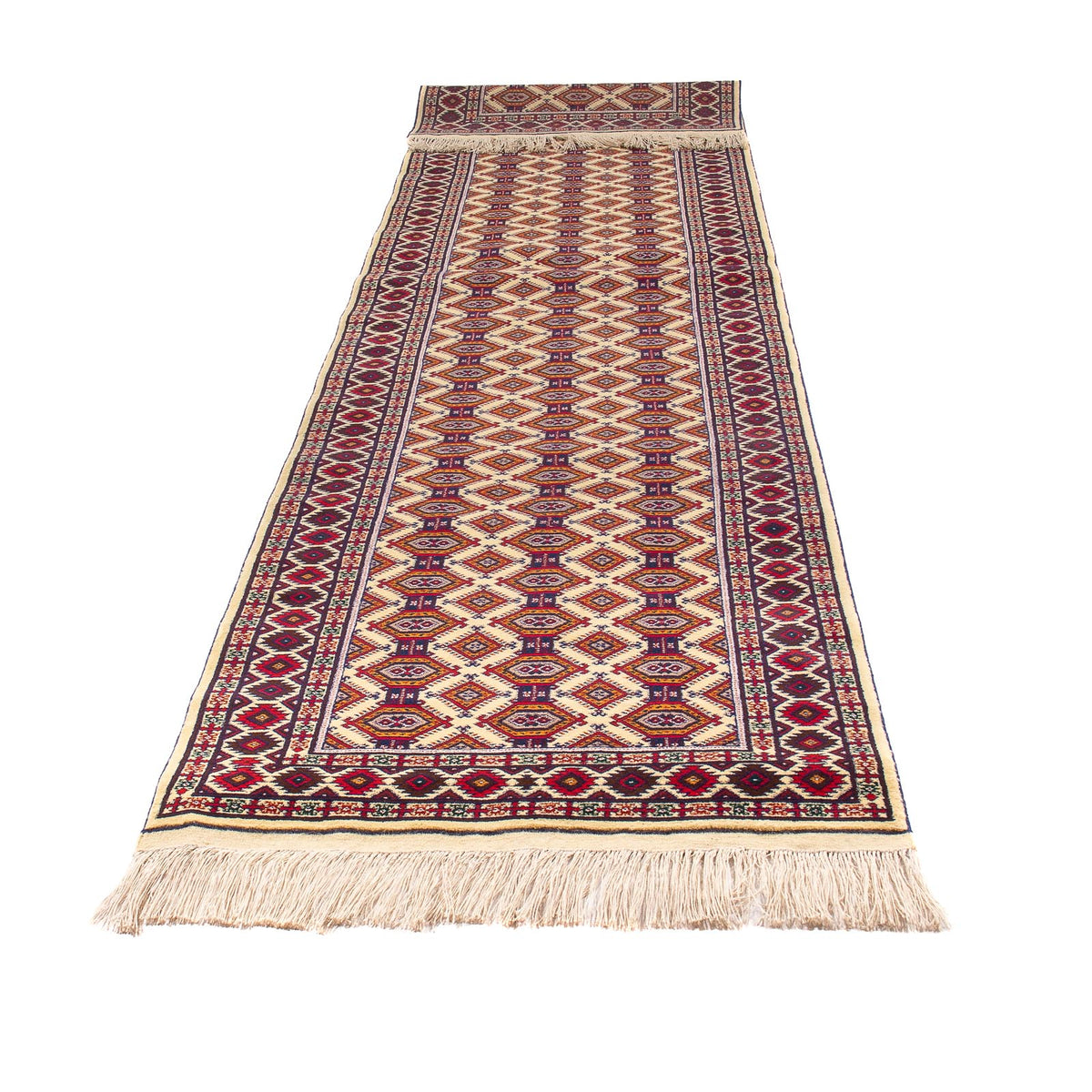 Runner Afghansk matta - 390 x 90 cm - beige