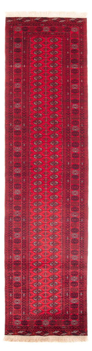 Runner Afghansk matta - Bukhara - 380 x 90 cm - röd