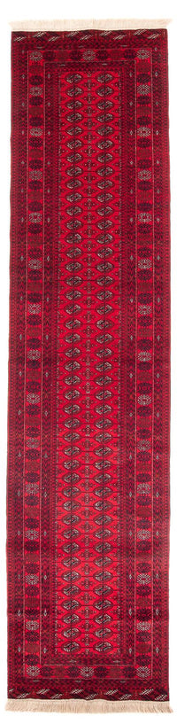 Runner Afghansk matta - Bukhara - 377 x 90 cm - röd
