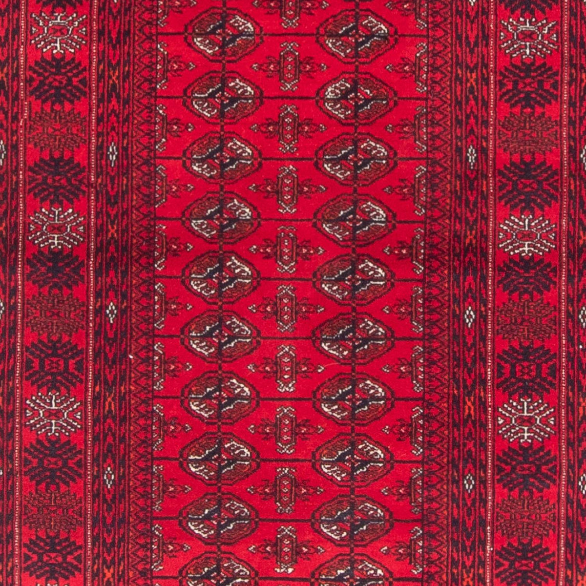 Runner Afghansk matta - Bukhara - 377 x 90 cm - röd