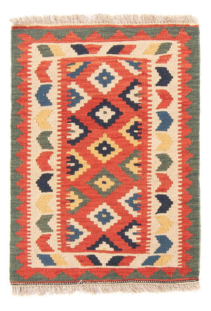 Kelim Carpet - orientalisk matta - 97 x 66 cm - röd