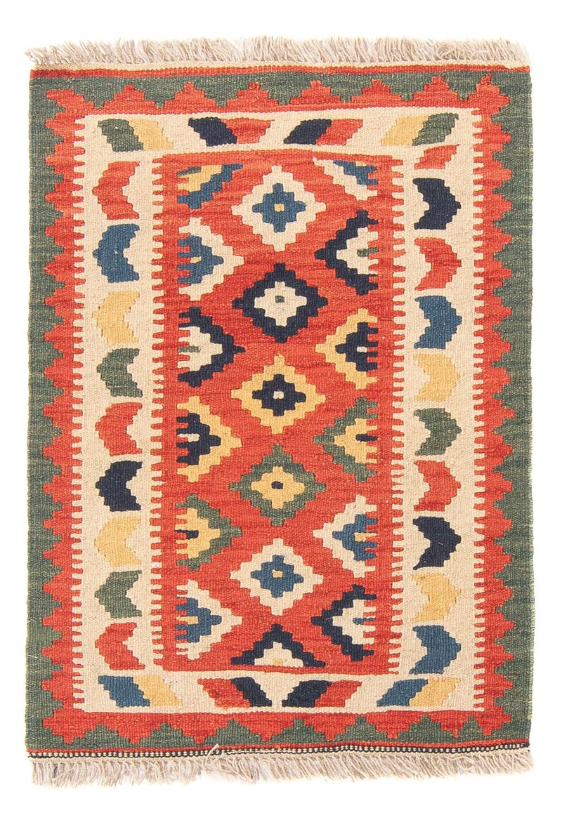 Kelim Carpet - orientalisk matta - 97 x 66 cm - röd