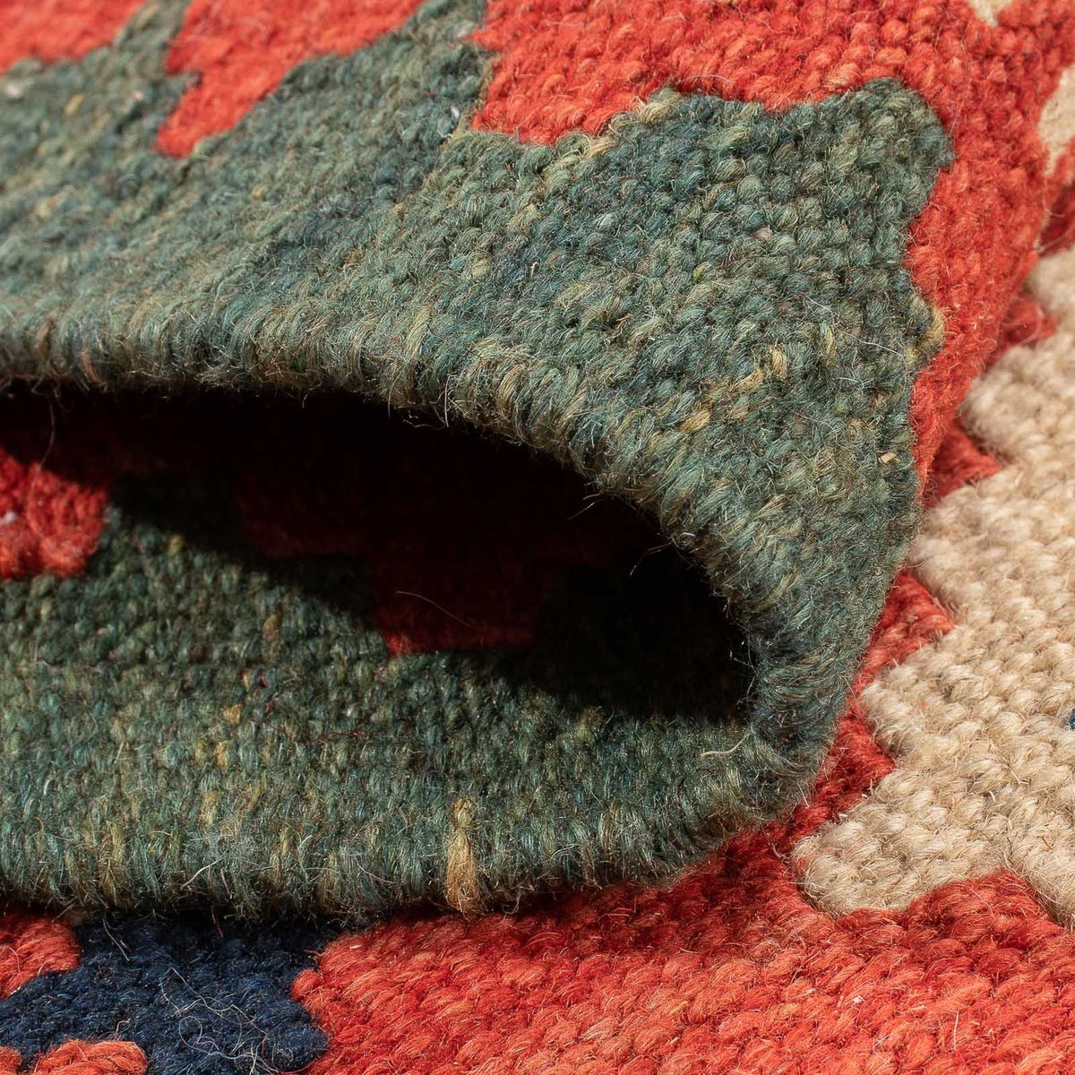 Kelim Carpet - orientalisk matta - 97 x 66 cm - röd