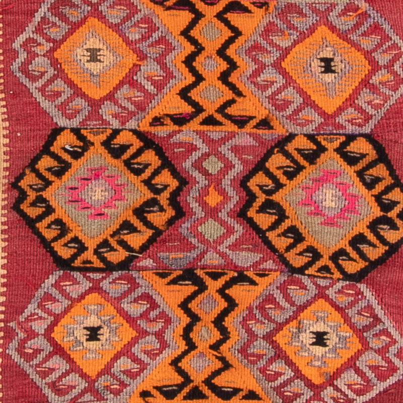 Runner Kelim-matta - gammal - 374 x 129 cm - flerfärgad