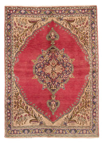 Persisk matta - Tabriz - 203 x 145 cm - röd