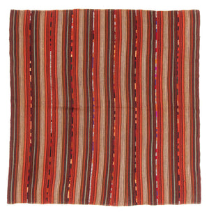 Kelim-matta - gammal kvadrat  - 182 x 180 cm - flerfärgad