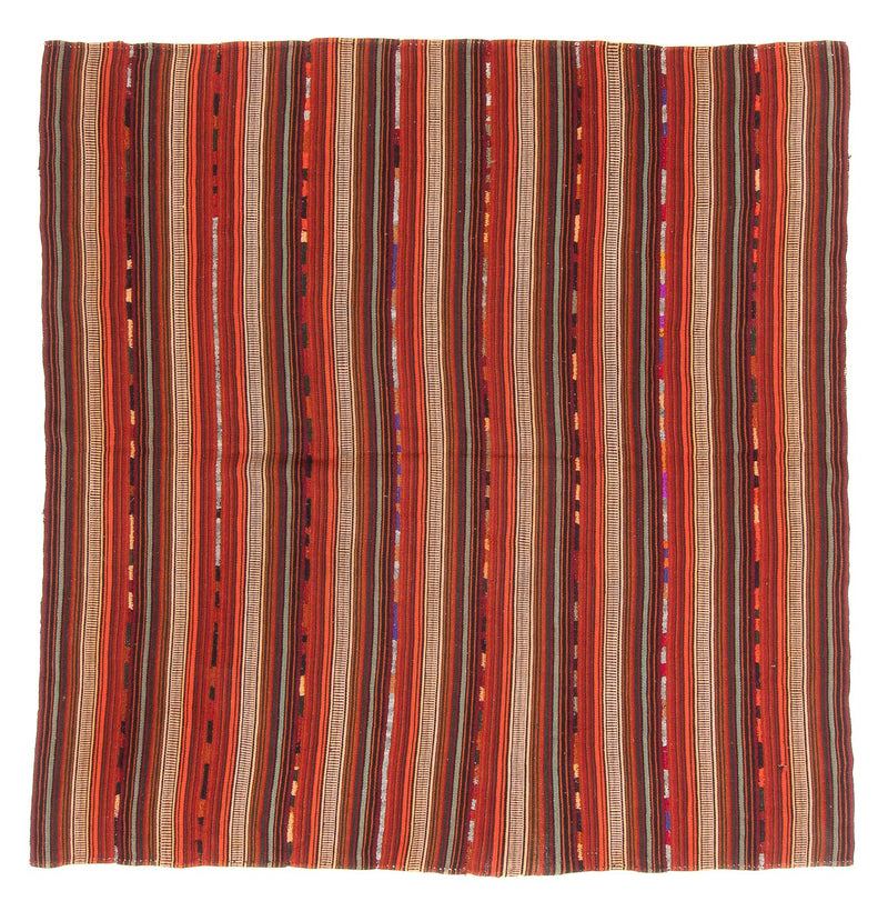 Kelim-matta - gammal kvadrat  - 182 x 180 cm - flerfärgad