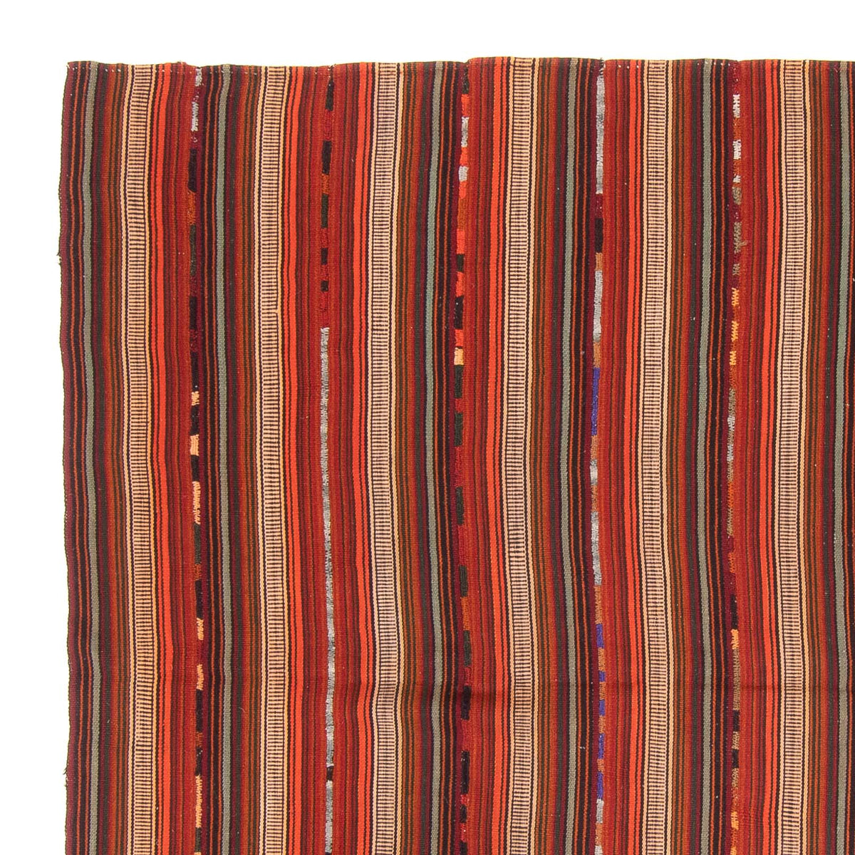 Kelim-matta - gammal kvadrat  - 182 x 180 cm - flerfärgad