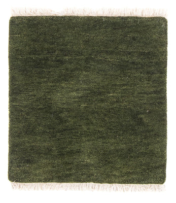 Gabbeh-matta - Indus kvadrat  - 54 x 51 cm - grön
