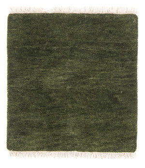 Gabbeh-matta - Indus kvadrat  - 54 x 51 cm - grön