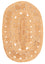 Sisalmatta oval  - 91 x 61 cm - natur