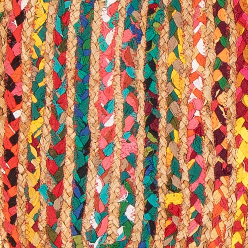 Sisalmatta oval  - 91 x 61 cm - flerfärgad