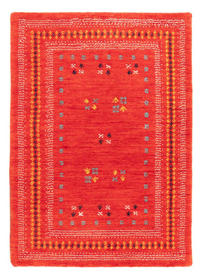 Gabbeh matta - Loribaft Softy - 90 x 60 cm - röd