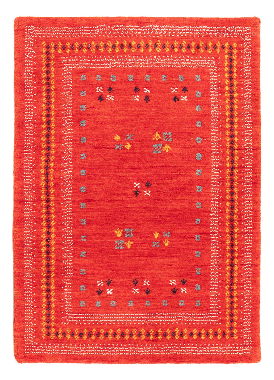 Gabbeh matta - Loribaft Softy - 90 x 60 cm - röd