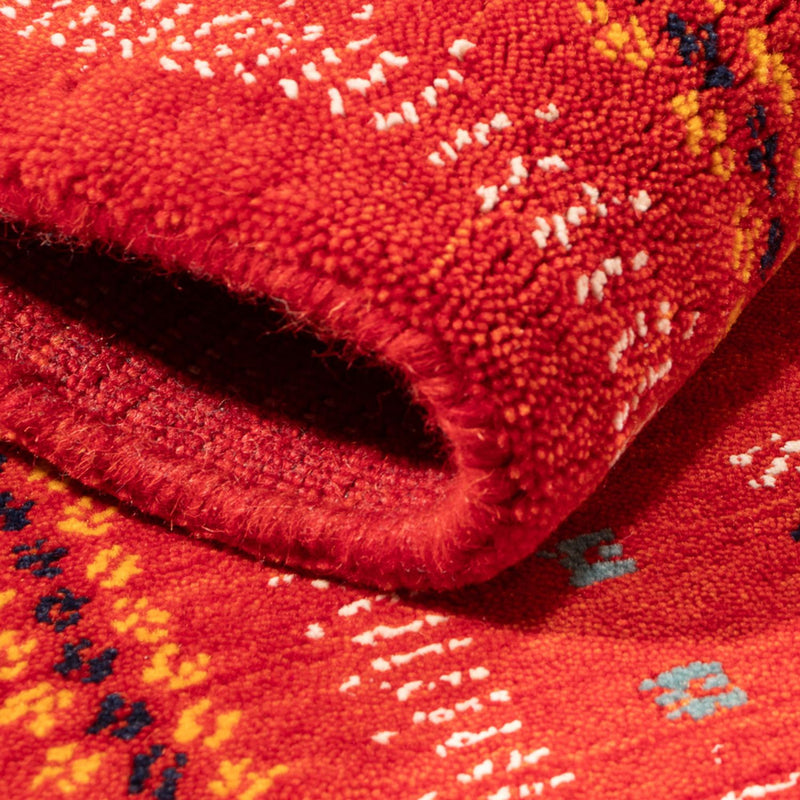 Gabbeh matta - Loribaft Softy - 90 x 60 cm - röd