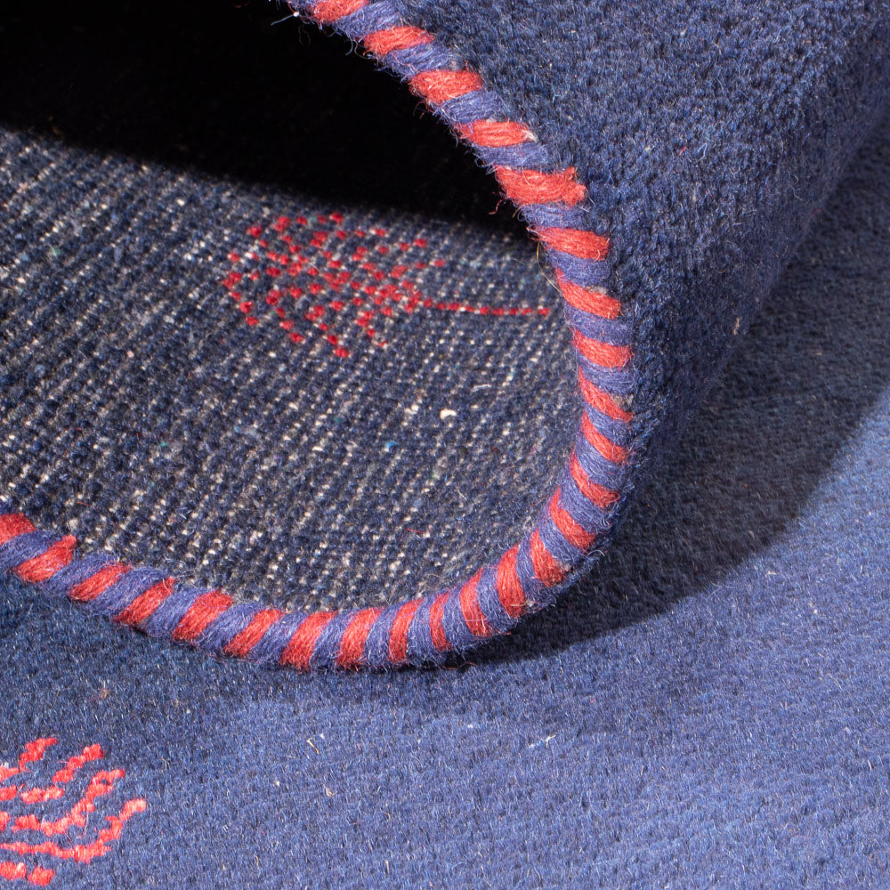 Gabbeh-matta - Indus - 180 x 120 cm - mörkblå