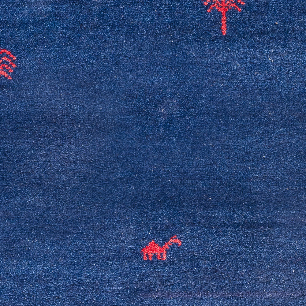 Gabbeh-matta - Indus - 180 x 120 cm - mörkblå