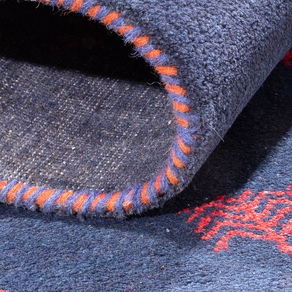 Gabbeh-matta - Indus - 180 x 120 cm - mörkblå