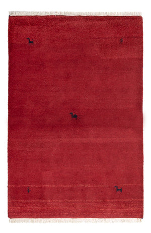 Gabbeh-matta - Indus - 180 x 120 cm - bordeaux röd