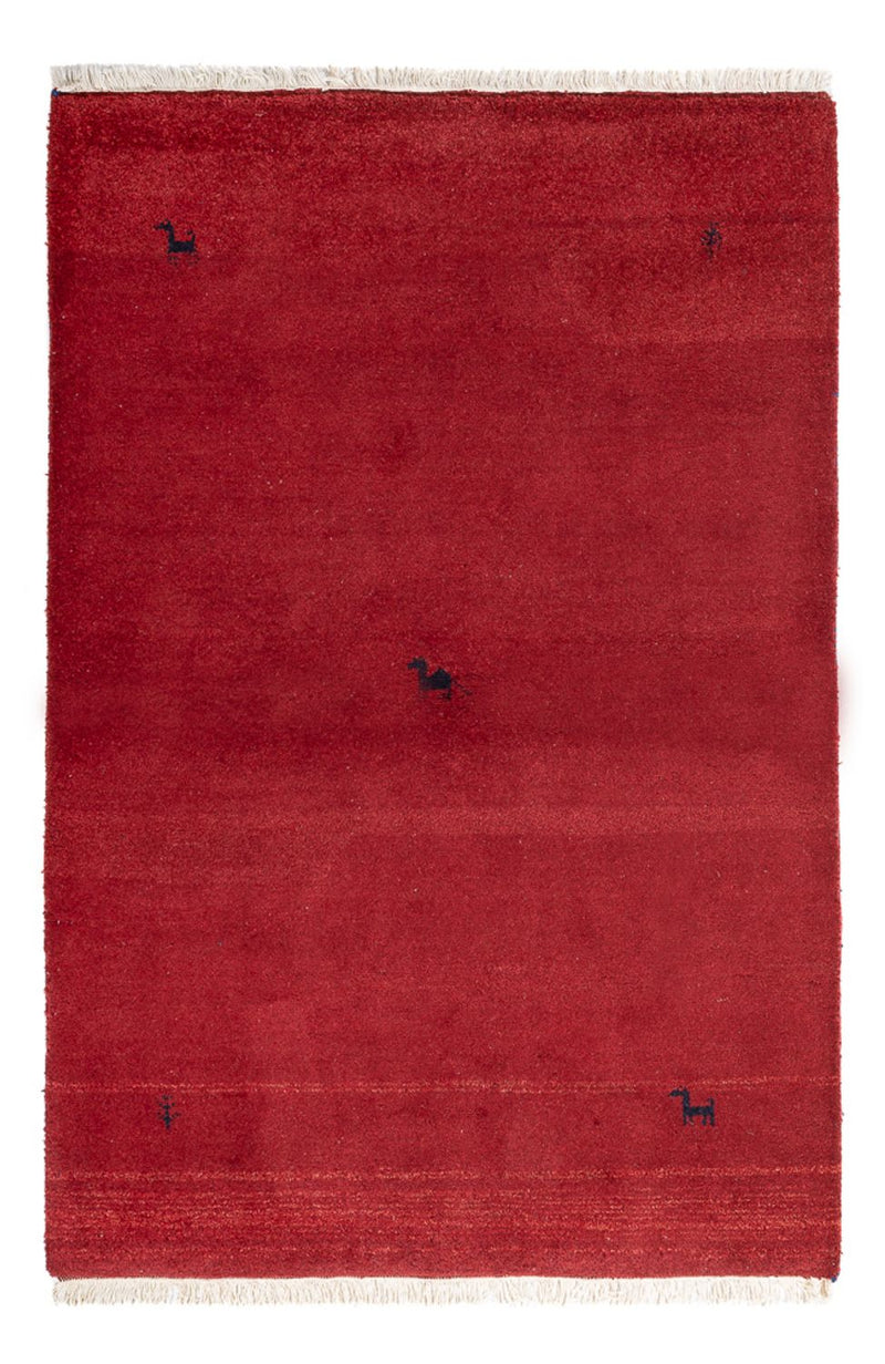 Gabbeh-matta - Indus - 180 x 120 cm - bordeaux röd