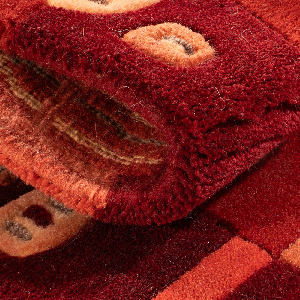 Nepal mattan - 90 x 60 cm - röd