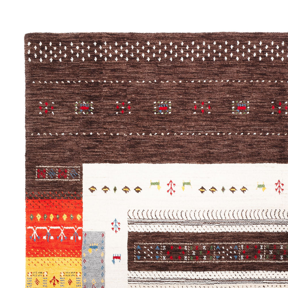 Gabbeh matta - Loribaft Softy - 240 x 170 cm - flerfärgad