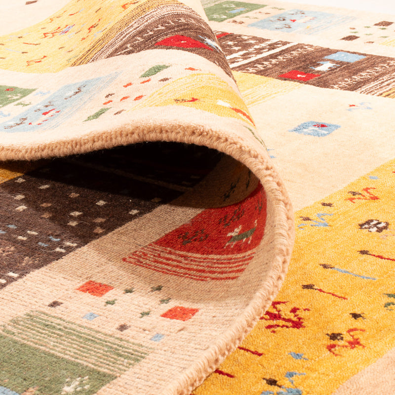 Gabbeh matta - Loribaft Softy - 240 x 170 cm - guld